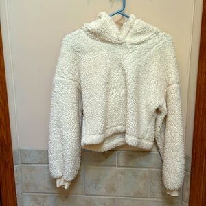 Nordstrom rack by Cotton Emporium size small/crop. Cream color. attached hood.